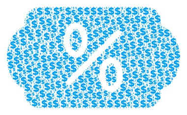 Etiket bileşimi Doları ve noktalar indirim