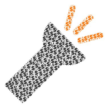 Elektrik Torch ışık bileşimi Doları ve noktalar