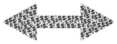 Exchange okları kompozisyon Doları ve noktalar