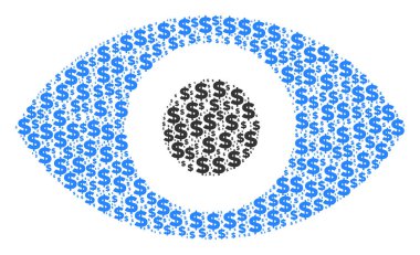 Dolar ve noktalar göz kompozisyon