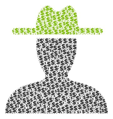 Çiftçi kolaj Doları ve noktalar