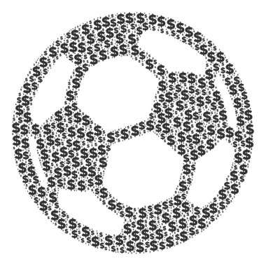 Futbol topu bileşimi dolar ve noktalar