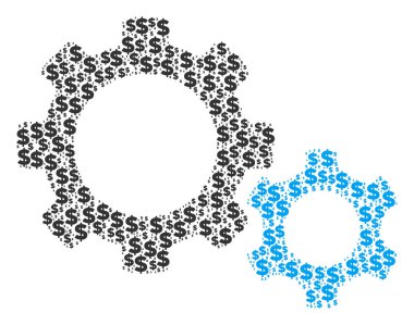 Gears'ı kolaj Doları ve noktalar