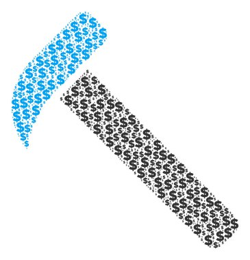 Çekiç kolaj Doları ve noktalar