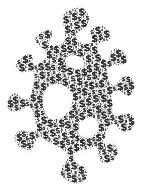 Enfeksiyon hücre kompozisyonu dolar ve noktalar