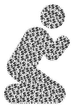 Dua eden kişi bileşimi Doları ve noktalar