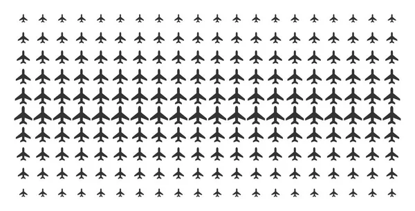 Deseń półtonów kształt samolotu Air — Wektor stockowy