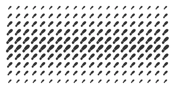 ブートのフット プリントの形状ハーフトーン配列 — ストックベクタ