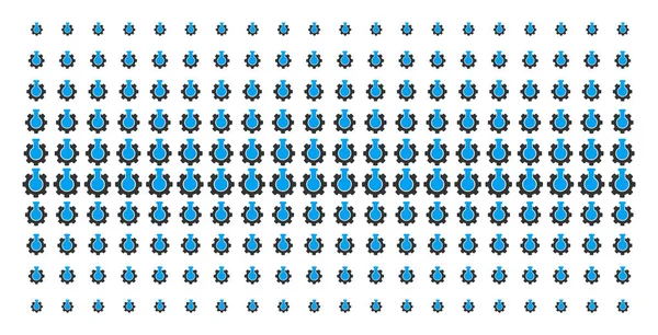 화학 산업 모양 하프톤 패턴 — 스톡 벡터