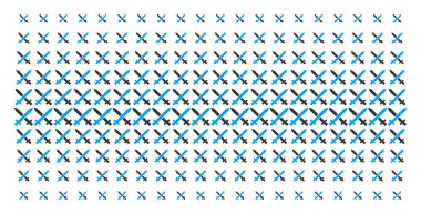 Geçiş kılıç şekil noktalı resim efekti