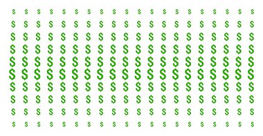 Doları şekli yarı ton dizi