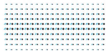 Çıkış yönünde şekil noktalı resim deseni