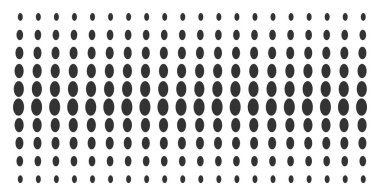 Dolu elips şekli yarı ton dizi