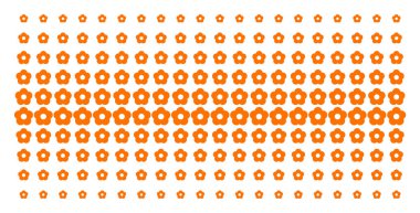 Çiçek şekli noktalı resim deseni