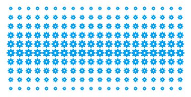 Dişli şekil noktalı resim deseni