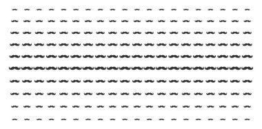 Beyefendi bıyık şekli yarı ton dizi