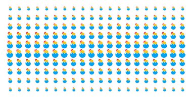Yumurtadan civciv şekli yarı ton kılavuz