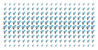 Heteroseksüel sembolü şekil yarı ton dizi