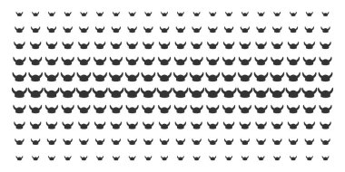 Boynuzlu kask şekli noktalı resim deseni