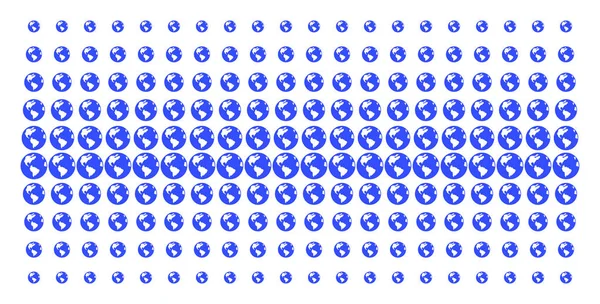 Forma Pământului Halftone Array — Vector de stoc