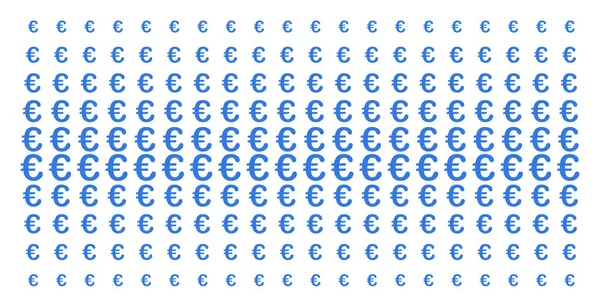 Forma de símbolo del euro Cuadrícula de medio tono — Vector de stock