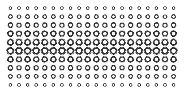 ギア形状ハーフトーン効果 — ストックベクタ