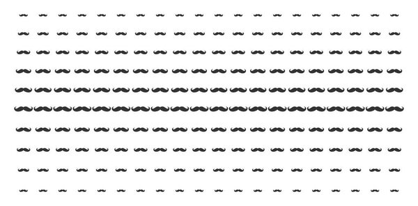Gentleman Moustache Shape Halftone Array