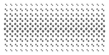 Pençe ayak izleri şekil noktalı resim efekti