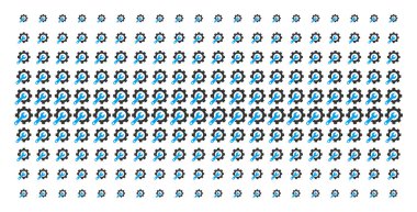 Hizmet araçları şekli yarı ton dizi