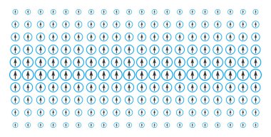 Keskin yuvarlak ok şekli yarı ton dizi