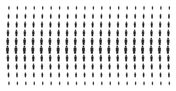 사람 모양 하프톤 패턴 — 스톡 벡터
