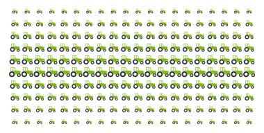 Tekerlekli traktör şekil noktalı kılavuz