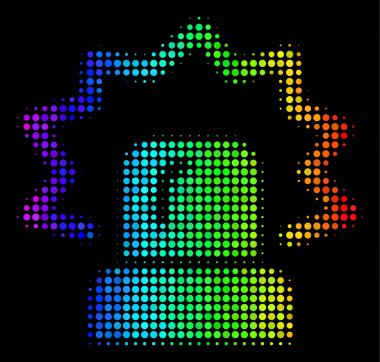 Spektral renkli noktayı Alarm simgesini