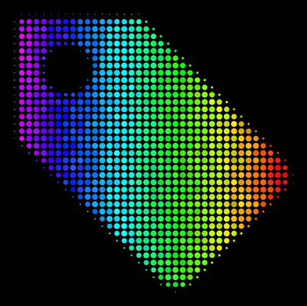 Icono de etiqueta de punto de espectro — Vector de stock
