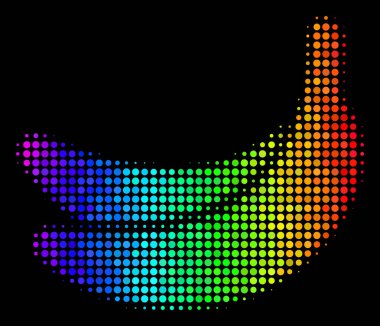 Spektral renkli noktayı muz simgesi
