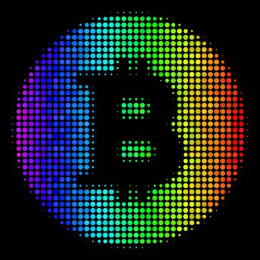 Parlak nokta Bitcoin sikke simge