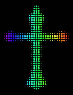 Spektrum nokta Christian Cross simgesi