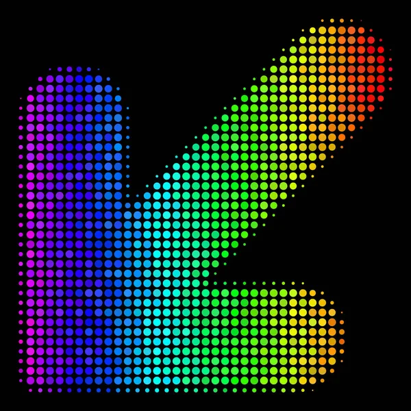 Färgade Pixel pil ner vänster ikonen — Stock vektor