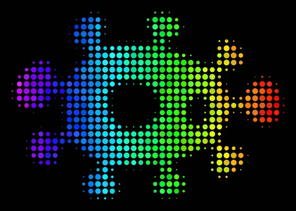 Φασματική χρωματιστό εικονοστοιχείο βακτήρια εικονίδιο — Διανυσματικό Αρχείο