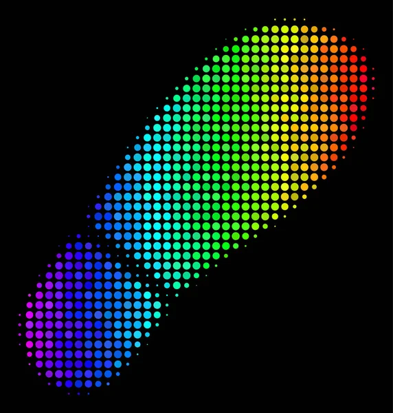 Spectrum Pixel Boot fotavtryck ikonen — Stock vektor