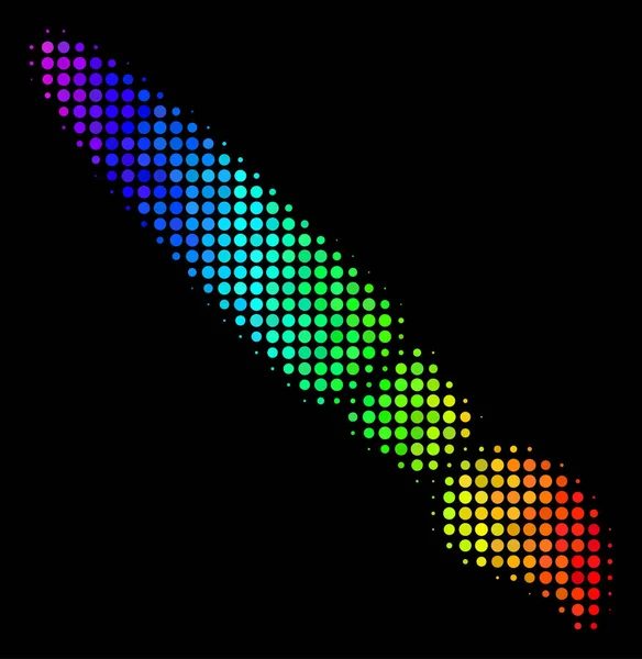 Farbig gepunktetes Pinselsymbol — Stockvektor