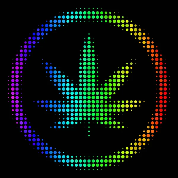 Färgade prickade Cannabis-ikonen — Stock vektor