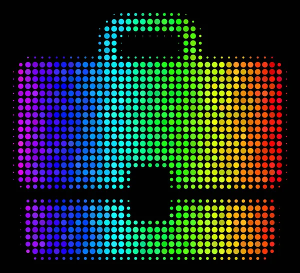 Spectral Colored Dotted Case Icon — Stock Vector