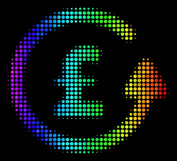 Gekleurde bezaaid Chargeback pond pictogram — Stockvector