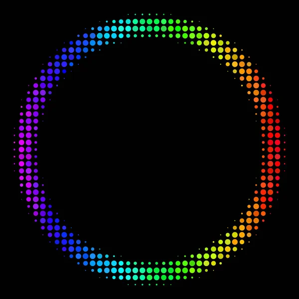 Φασματικό χρώμα διάστικτο εικονίδιο φυσαλίδας κύκλο — Διανυσματικό Αρχείο