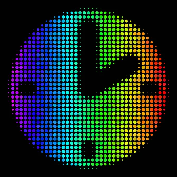 Icono de reloj de punto de color espectral — Archivo Imágenes Vectoriales