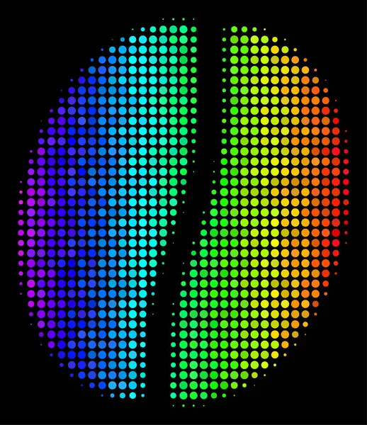 스펙트럼 색된 픽셀 커피빈 아이콘 — 스톡 벡터