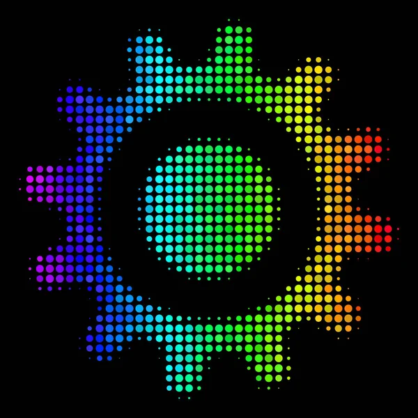 Spectrum Dot kugghjul ikon — Stock vektor