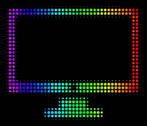 Färgade Pixel dator Display-ikonen — Stock vektor