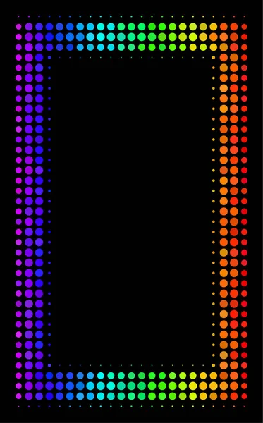 Icône rectangulaire à contour pointu lumineux — Image vectorielle